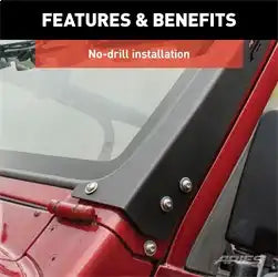 ARIES 15915 - Jeep Wrangler TJ Roof Light Brackets, LEDs Sold Separately