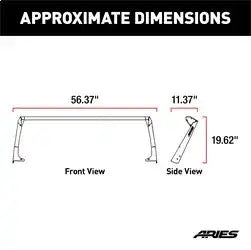 ARIES 15916 - Jeep TJ Roof Light Mounting Brackets & Crossbar