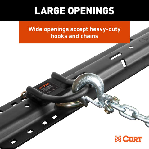 CURT 16000 - 5th Wheel Hitch Safety Chain Anchors Fits Industry-Standard Rails