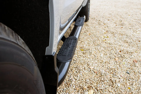 Raptor Series 1601-0433B - 5 In OE Style Curved Oval Steps Black E-Coated Alloy Steel 19-24 Chevy Silverado/GMC Sierra 1500 20-24 Silverado/Sierra 2500/3500 HD Crew Cab