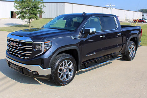 Raptor Series 1601-0433 - 5 In OE Style Curved Oval Steps Polished Stainless Steel 19-24 Chevy Silverado/GMC Sierra 1500 20-24 Silverado/Sierra 2500/3500 HD Crew Cab