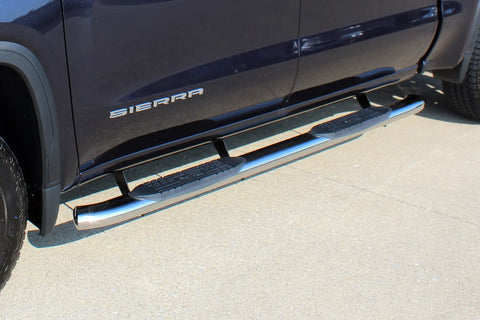 Raptor Series 1601-0433 - 5 In OE Style Curved Oval Steps Polished Stainless Steel 19-24 Chevy Silverado/GMC Sierra 1500 20-24 Silverado/Sierra 2500/3500 HD Crew Cab