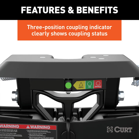 CURT 16046 A25 5th Wheel Hitch, Select Ram 2500, 3500, 8' Bed Puck System