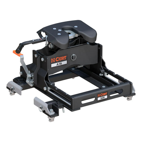 CURT 16054 A16 Sliding 5th Wheel Hitch, 16K, Select Silverado, Sierra, 6.5' Bed Puck System