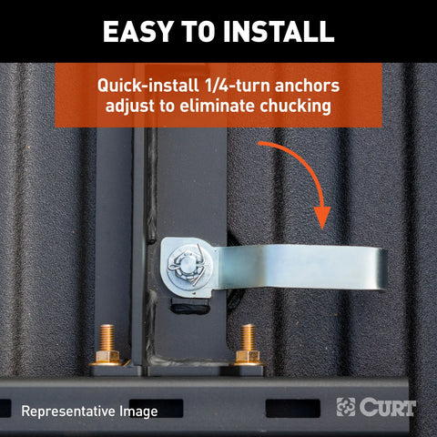 CURT 16058 A25 Sliding 5th Wheel Hitch, 25K, Select Ram 2500, 3500 Puck System
