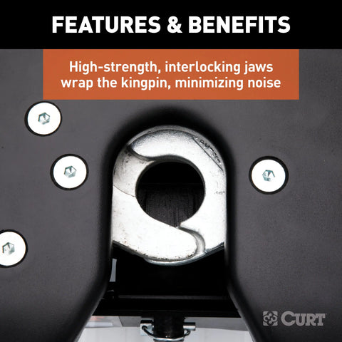 CURT 16070 A30 5th Wheel Hitch, Select Silverado, Sierra 2500, 3500 HD, 8' Bed Puck System