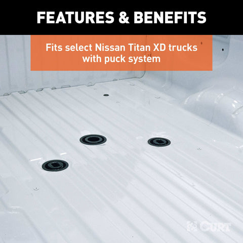 CURT 16074 A20 5th Wheel Hitch, Select Nissan Titan XD, 8' Bed Puck System