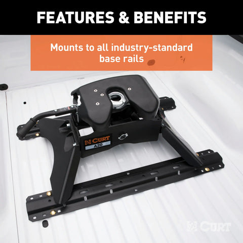 CURT 16140 A20 5th Wheel Hitch, 20,000 lbs