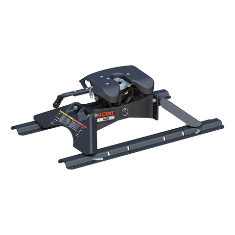 CURT 16181 A25 5th Wheel Hitch with Base Rails, 25,000 lbs