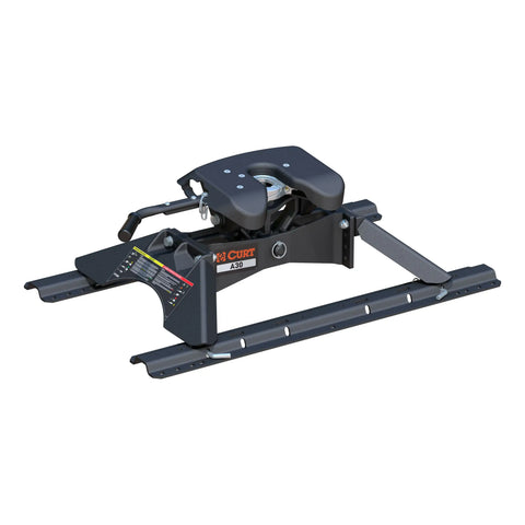 CURT 16191 A30 5th Wheel Hitch with Base Rails, 30,000 lbs