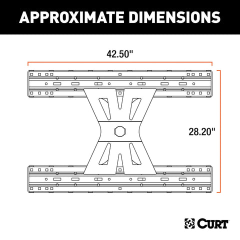 CURT 16310 - X5 Gooseneck-to-5th-Wheel Adapter Plate with Square Shank