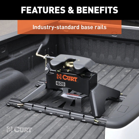 CURT 16310 - X5 Gooseneck-to-5th-Wheel Adapter Plate with Square Shank