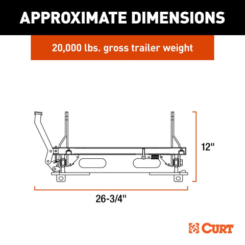 CURT 16564 S20 5th Wheel Slider, 20,000 lbs.