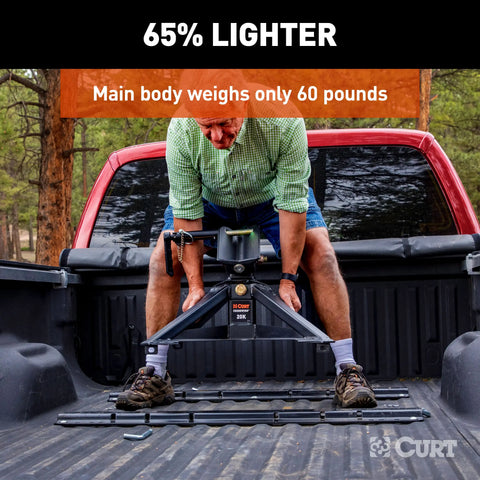 CURT 16600 CrossWing Lightweight 5th Wheel Hitch, 20,000 lbs.