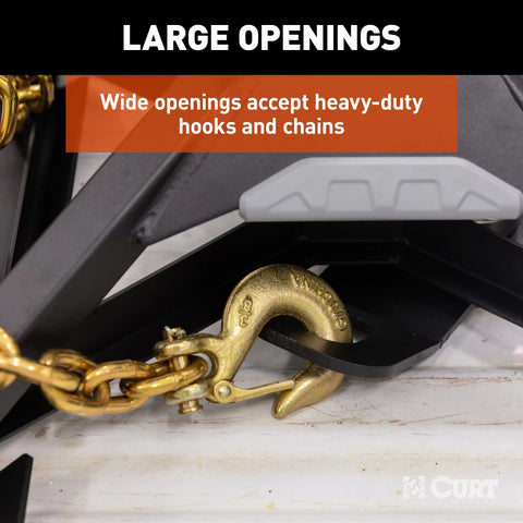 CURT 16614 - CrossWing 5th Wheel Safety Chain Assembly with Gooseneck Anchor Plate