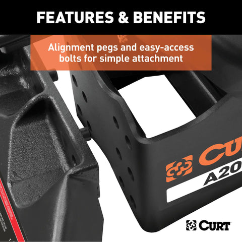 CURT 15925 Universal Weld-On Trailer Hitch, 2-1/2 Receiver (Up to 62 Frames, 9 Drop)