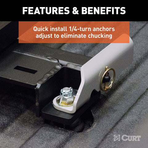 CURT 16668 A16 Sliding 5th Wheel Hitch, 16K, Select Silverado, Sierra, 6.5' Bed Puck System