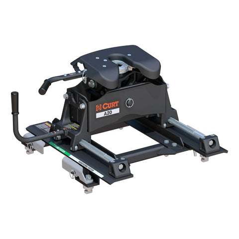 CURT 16669 A20 Sliding 5th Wheel Hitch, 20K, Select Silverado, Sierra, 6.5' Bed Puck System