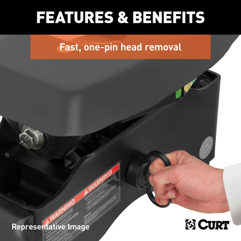 CURT 16669 A20 Sliding 5th Wheel Hitch, 20K, Select Silverado, Sierra, 6.5' Bed Puck System