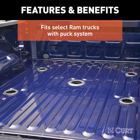 CURT 16687 Q20 Sliding 5th Wheel Hitch, 20K, Select Ram 2500, 3500, 6.5' Bed Puck System