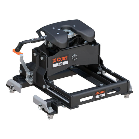 CURT 16698 A20 Sliding 5th Wheel Hitch, 20K, Select Silverado, Sierra, 6.5' Bed Puck System