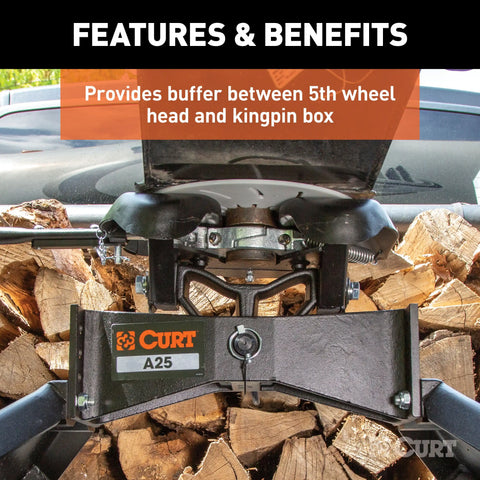 CURT 16722 5th Wheel Hitch Lube Plate, 12-Inch Diameter