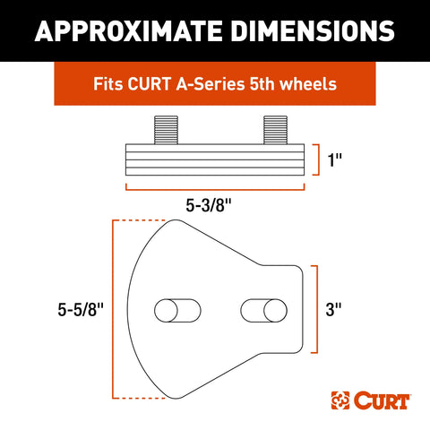 CURT 16994 A-Series 5th Wheel Wedge Kit for Rotating Pin Box
