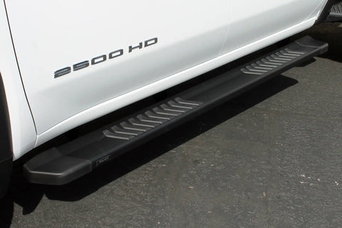 Raptor Series 1701-0052BT - 6 In OEM Style Slide Track Running Boards Black Textured Aluminum 19-24 Chevy Silverado/GMC Sierra 1500 20-24 Silverado/Sierra 2500/3500 HD Crew Cab