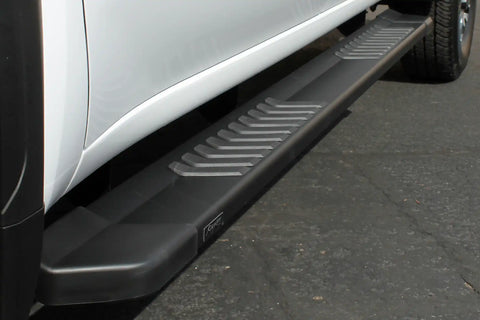 Raptor Series 1701-0052BT - 6 In OEM Style Slide Track Running Boards Black Textured Aluminum 19-24 Chevy Silverado/GMC Sierra 1500 20-24 Silverado/Sierra 2500/3500 HD Crew Cab
