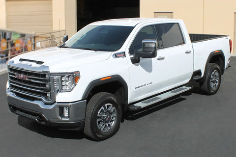 Raptor Series 1701-0185 - 6 In OEM Style Slide Track Running Boards Brushed Aluminum 07-18 Chevy Silverado/GMC Sierra 1500 07-19 Silverado/Sierra 2500/3500 HD Crew Cab