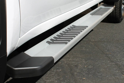 Raptor Series 1701-0052 - 6 In OEM Style Slide Track Running Boards Brushed Aluminum 19-24 Chevy Silverado/GMC Sierra 1500 20-24 Silverado/Sierra 2500/3500 HD Crew Cab