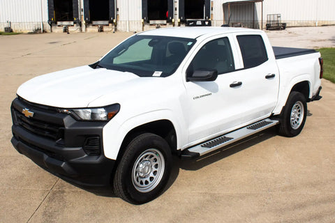 Raptor Series 1701-0342 - 6 In OEM Style Slide Track Running Boards Brushed Aluminum 15-24 Chevy Colorado/GMC Canyon Crew Cab