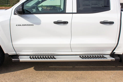 Raptor Series 1701-0342 - 6 In OEM Style Slide Track Running Boards Brushed Aluminum 15-24 Chevy Colorado/GMC Canyon Crew Cab