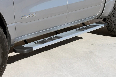 Raptor Series 1702-0602 - 6 In OEM Style Slide Track Running Boards Brushed Aluminum 19-24 Dodge Ram 1500 New Body Crew Cab