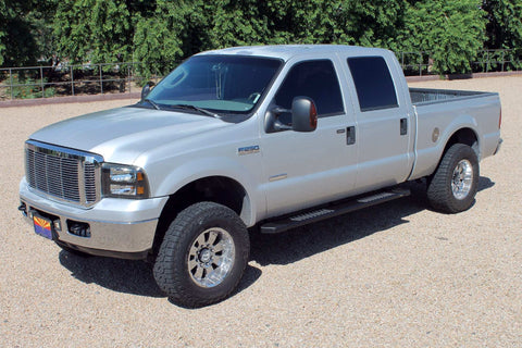 Raptor Series 1703-0344BT - 6 In OEM Style Slide Track Running Boards Black Textured Aluminum 99-16 Ford F-250/F-350 Super Duty Crew Cab