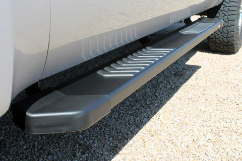 Raptor Series 1703-0344BT - 6 In OEM Style Slide Track Running Boards Black Textured Aluminum 99-16 Ford F-250/F-350 Super Duty Crew Cab
