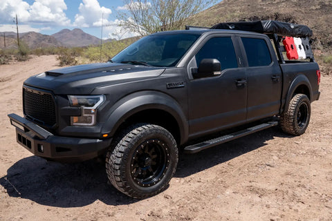 Raptor Series 1707-0467BT - 6 In OEM Style Slide Track Running Boards Black Textured Aluminum 04-24 Nissan Titan 17-19 XD King/Extended Cab