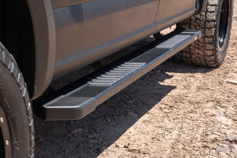 Raptor Series 1703-0366BT - 6 In OEM Style Slide Track Running Boards Black Textured Aluminum 15-23 Ford F-150 22-23 Lightning 17-23 F-250/F-350 Super Duty Crew Cab