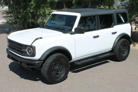 Raptor Series 1703-0388BT - 6 In OEM Style Slide Track Running Boards Black Textured Aluminum 21-24 Ford Bronco 4-Door