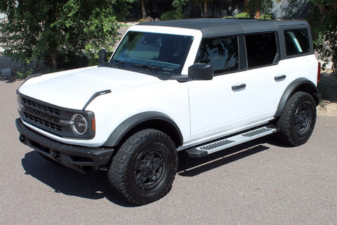 Raptor Series 1703-0388 - 6 In OEM Style Slide Track Running Boards Brushed Aluminum 21-24 Ford Bronco 4-Door