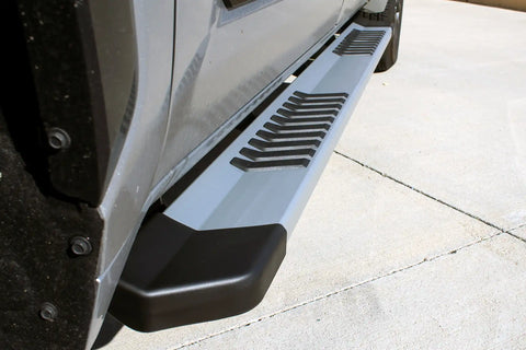 Raptor Series 1704-0142 - 6 In OEM Style Slide Track Running Boards Brushed Aluminum 22-24 Toyota Tundra CrewMax Cab