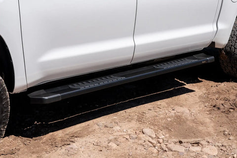Raptor Series 1704-0143BT - 6 In OEM Style Slide Track Running Boards Black Textured Aluminum 07-21 Toyota Tundra CrewMax Cab
