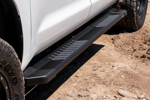 Raptor Series 1704-0143BT - 6 In OEM Style Slide Track Running Boards Black Textured Aluminum 07-21 Toyota Tundra CrewMax Cab