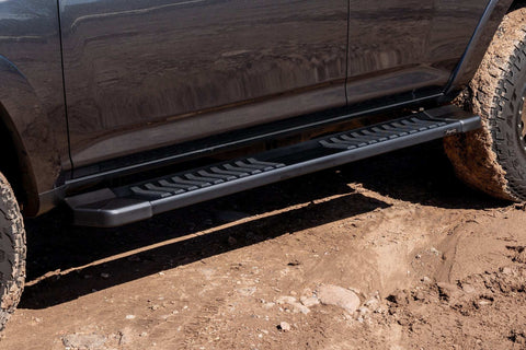 Raptor Series 1704-0144BT - 6 In OEM Style Slide Track Running Boards Black Textured Aluminum 10-23 Toyota 4Runner