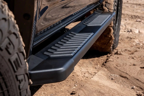 Raptor Series 1704-0144BT - 6 In OEM Style Slide Track Running Boards Black Textured Aluminum 10-23 Toyota 4Runner