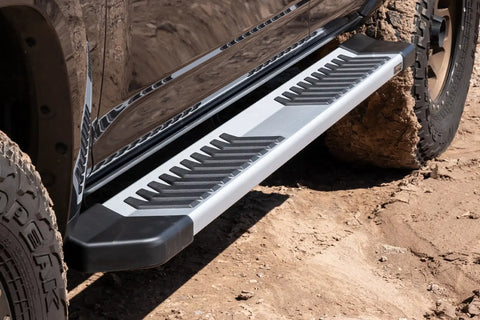 Raptor Series 1704-0144 - 6 In OEM Style Slide Track Running Boards Brushed Aluminum 10-23 Toyota 4Runner