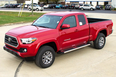 Raptor Series 1704-0367 - 6 In OEM Style Slide Track Running Boards Brushed Aluminum 05-23 Toyota Tacoma Access/Extended Cab