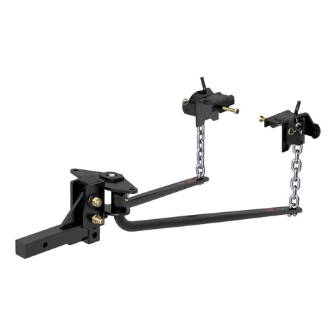 CURT 17057 Round Bar Weight Distribution Hitch with Integrated Lubrication (10-14K)