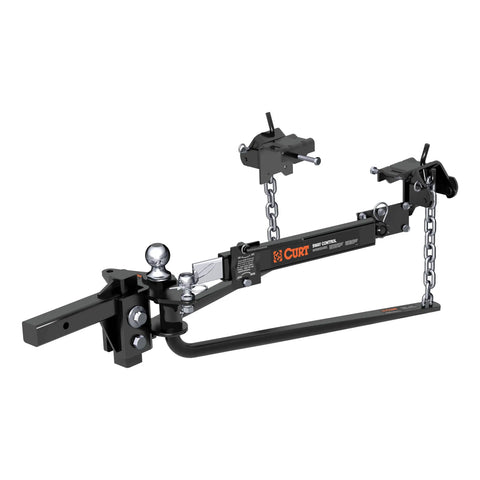 CURT 17063 Round Bar Weight Distribution Hitch with Lubrication Sway Control (10-14K)