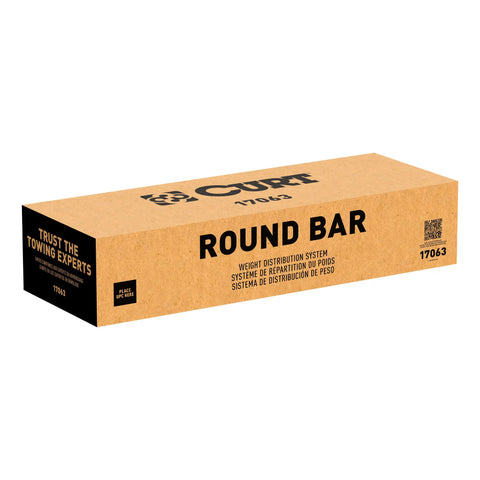CURT 17063 Round Bar Weight Distribution Hitch with Lubrication Sway Control (10-14K)